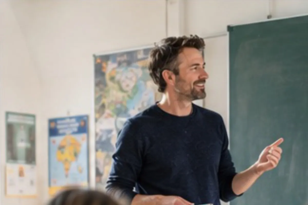 Lehrer vor der Klasse